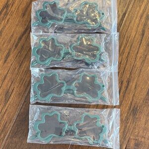 4 pairs of Green Shamrock Novelty Glasses ☘️